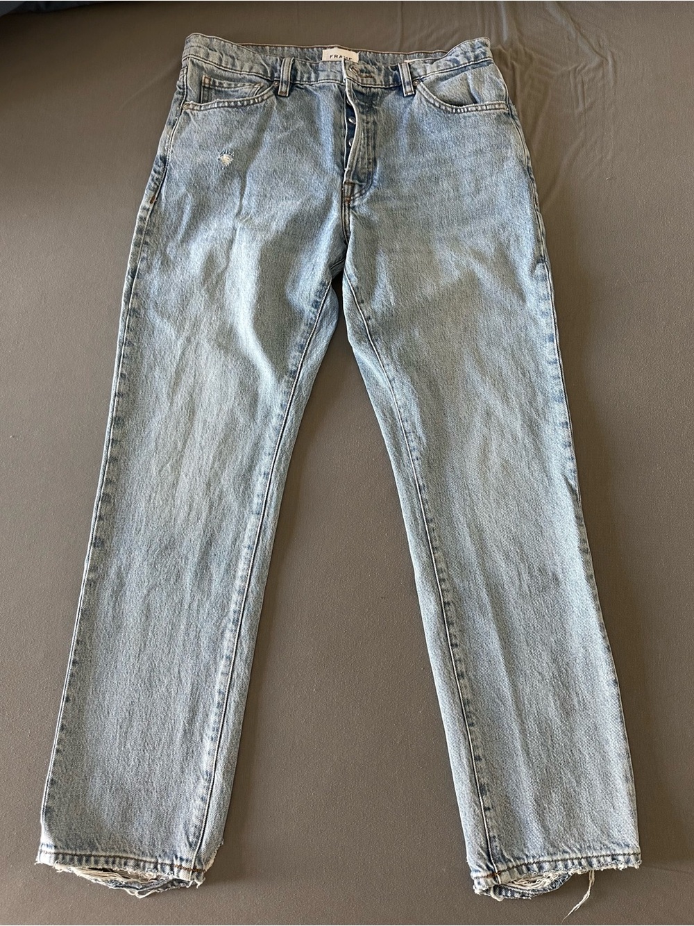 Frame Le Slouch Distressed Light Wash Jeans